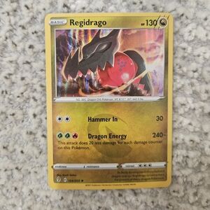 POKEMON TCG Card Regidrago Evolving Skies Holo Rare 124/203 PZ